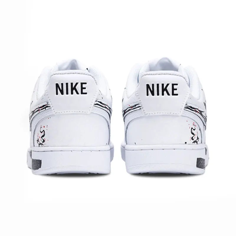 Custom Sneakers Nike Court Vision 1 Low Ink Wash Chinese Style Splatter Wear-Resistant Men's Skate Shoes