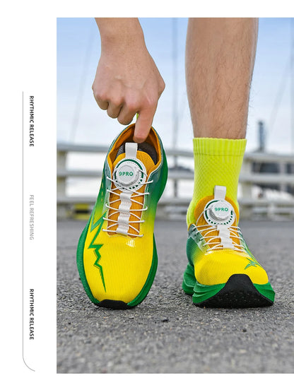 Men Running Shoes Carbon Board Speciality Sports Breathable Lightweight Women's Comfortable Athletic Nonskid Marathon Sneakers