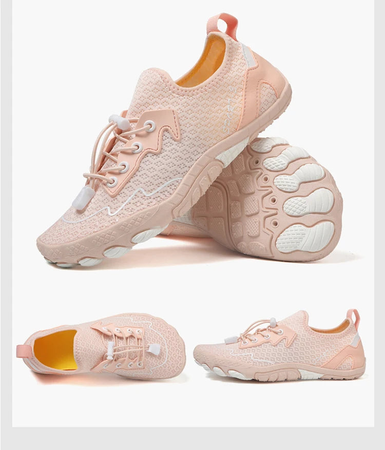 New Barefoot Wading Shoes Men Women Mesh Quick-Drying Beach Shoes Outdoor Non-Slip Swimming Shoes Unisex Water Sports Shoes