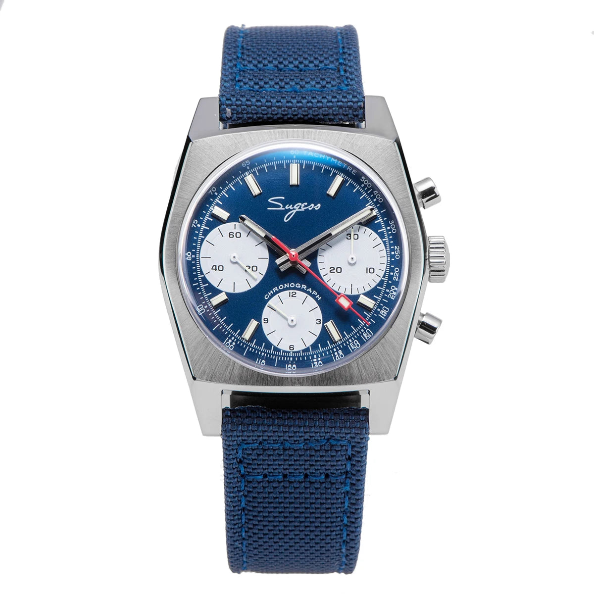 Sugess S419 Series 37mm Original Swanneck Movement Chronograph Master Mens Watch Mechanical Wristwatch Dome Sapphire Crystal New