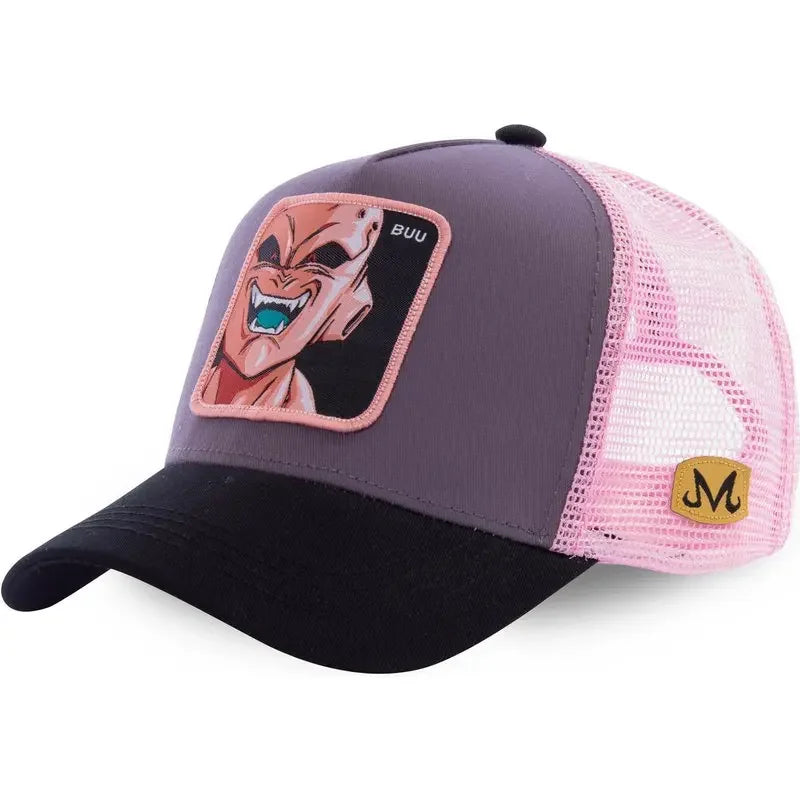 Dragon Ball Son Goku muška hip-hop kapa s letećim vrhom, ljetna kapa s izbočenim vrhom, muška kapa s vezom, kapa s mrežastim podstavom, podesiva trucker kapa, sunčana vizira