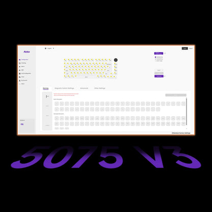 Teclado Magnético Akko 5075 V3 HE 75% — Teclado Mecânico Gaming Personalizado, Rapid Trigger 0.005mm, Taxa de Polling 8K, ARGB