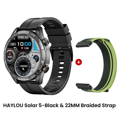 HAYLOU Solar 5 Smart Watch 1.58'' AMOLED Display Smart Watch Voice Calling 24H Health Monitoring 100+ Sport Modes Smartwatch