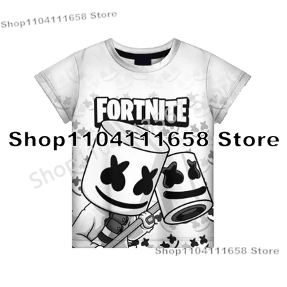 Presentes de Aniversário T-shirt F-Fortnite 3D Print Banana Peely Team Leader Bear para Homem, Tee Battle Royale Gaming, Top de Verão