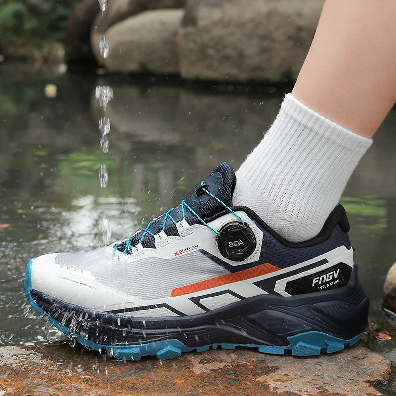 Mens Running Shoes 2025 New Breathe Mesh Outdoor Off Road Hiking Shoes Cushioning Flat Soft Mesh Walking Shoes for Man