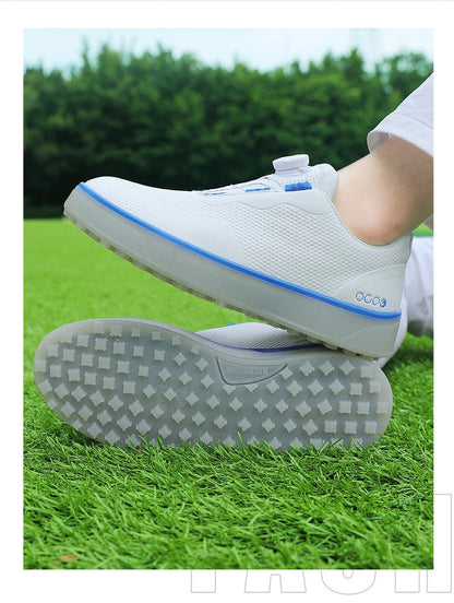 Golf Shoes Men Big Size To 47# Rotating buckle Professional Non Slip Spikeless Outdoor Beginner Training Golf Sneakers Unisex