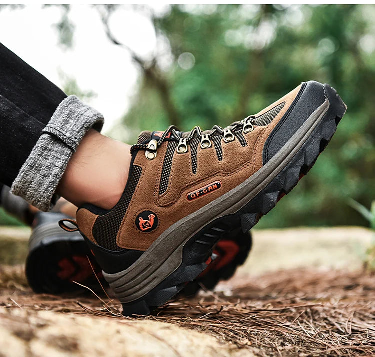 Winter Casual Shoes Men Leather Comfortable Walking Shoes Autumn Classic Outdoor Sneakers Women High Top Hiking Sneakers Lace Up