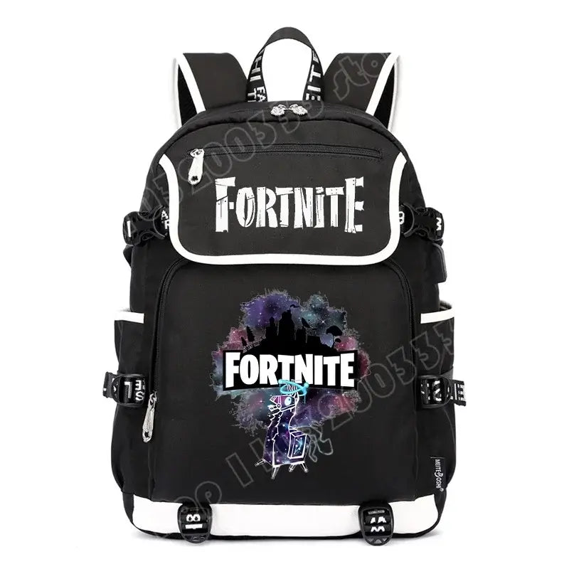 Fortnites Large Capacity Backpack Casual Shoulder Bag with USB Port Unisex Anime Students Schoolbag New Stylish Stationery Gift