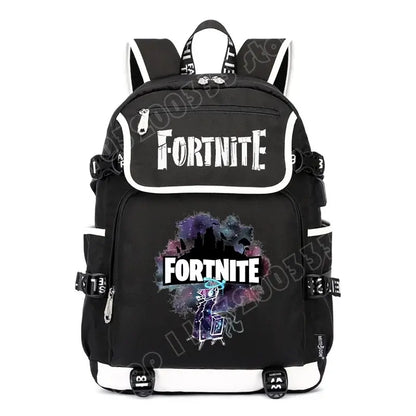 Fortnites Large Capacity Backpack Casual Shoulder Bag with USB Port Unisex Anime Students Schoolbag New Stylish Stationery Gift