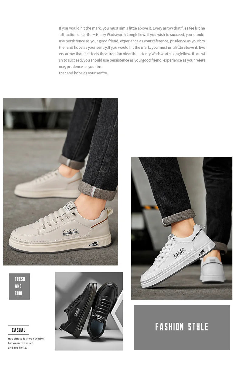 Modieuze casual zomerrijschoenen voor heren, sportieve instaploafers, veelzijdig, comfortabel, ademend, slijtvast leer -..