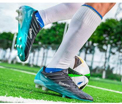 Double Star Adult Youth AG Soccer Cleats Non Slip Durable Artificial Natural Grass Football Shoes for Training Match Men Women