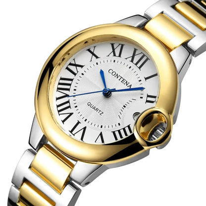 New Brand Luxury Stainless Steel Men and Women Luxury Atmosphere Quartz Watches Fashion Blue Balloon Women Date Watch Suit