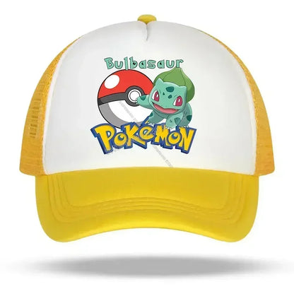 Pokemons Pikachu Baseball Cap Women Men Trend Anime Adjustable Hat Adult Summer Sunhat Outdoor Sport Breathable Shade Cap Gift