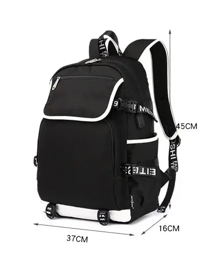 Fortnites Large Capacity Backpack Casual Shoulder Bag with USB Port Unisex Anime Students Schoolbag New Stylish Stationery Gift