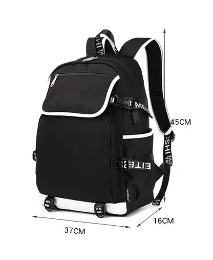 Fortnites Large Capacity Backpack Casual Shoulder Bag with USB Port Unisex Anime Students Schoolbag New Stylish Stationery Gift
