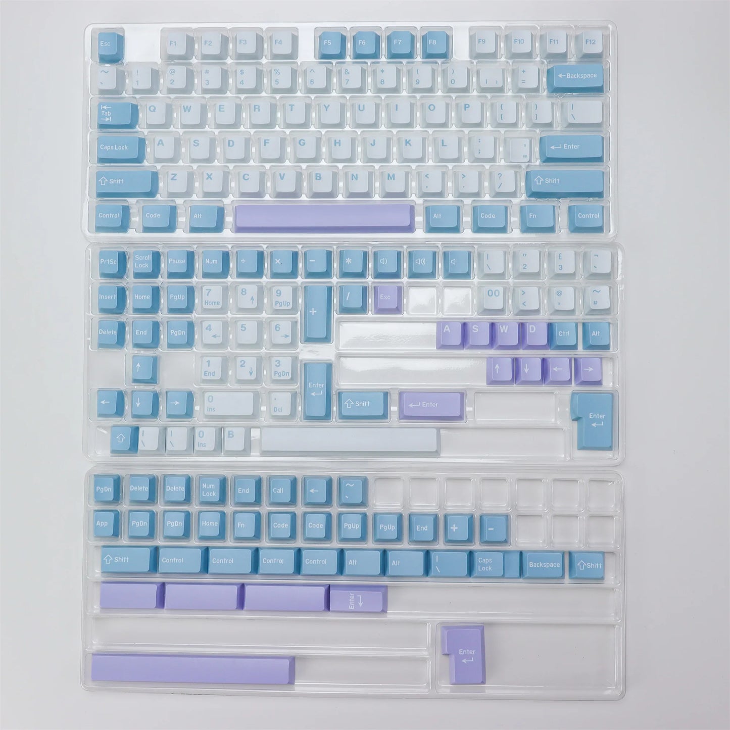 KBDiy GMK Illusion Tastenkappen Cherry-Profil Double-Shot PBT ISO-Tastenkappen für Gamer Mechanisches Tastatur-Kit Gaming Point Retro-Tastenkappe