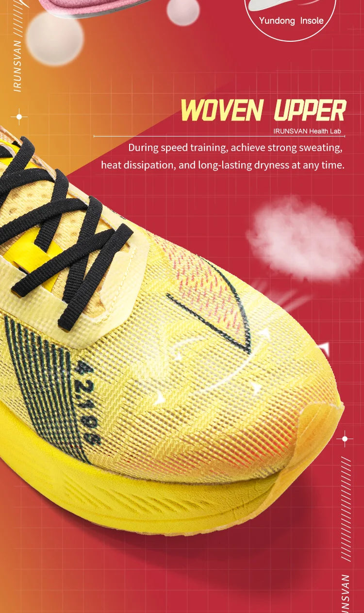 IRUNSVAN Rehuo 1.0 Full Length Carbon Plate Running Shoes  Marathon Ultra Lightweight Men's  24028