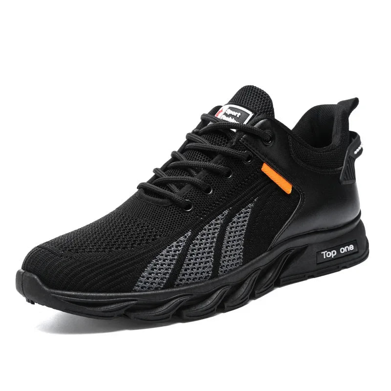 Modieuze herensneakers, casual schoenen van mesh, herenschoenen met veters, lichtgewicht gevulkaniseerde schoenen, wandelsneakers, Zapatillas Hombre
