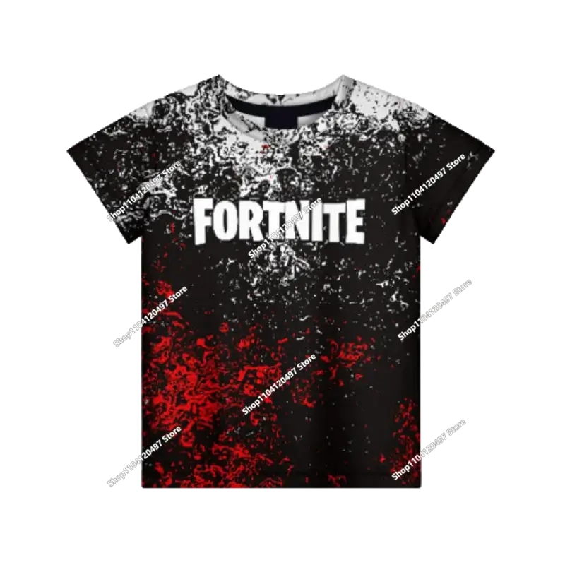 Dziecięca odzież jesienna: bluza z kapturem typu pullover, T-shirt, nowa kolekcja Fortnite, codzienna odzież dziecięca, wygodny streetwear