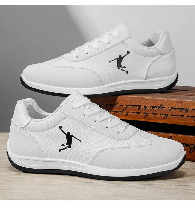 Men's Shoes, Spring and Autumn Trendy Shoes, New Cross-Border Models, White, Black, Red Sneakers, Soft-Soled Breathable Men's Low-Top Versatile Casual Shoes