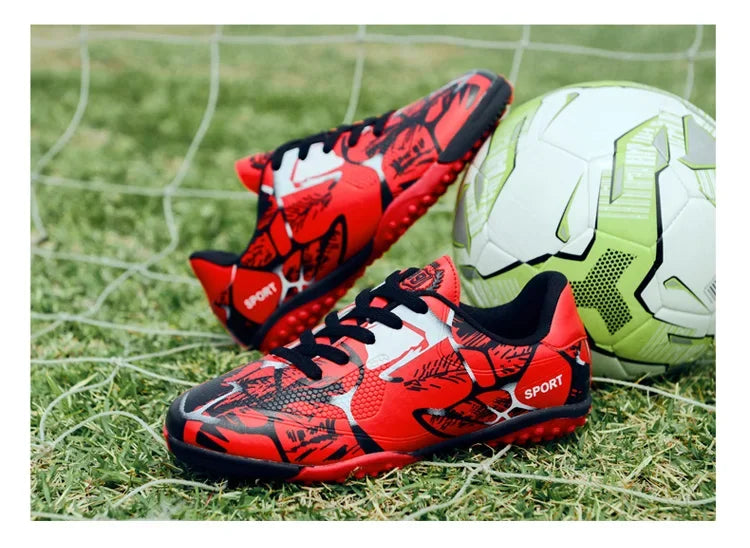 Buty piłkarskie dla dzieci Sports Society Field Chłopięce buty do piłki nożnej Futsal Szybkie buty do halowej piłki nożnej Oryginalne buty z kolcami do kostek Buty piłkarskie