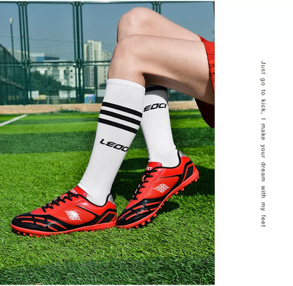 Soccer Shoes Men Turf Football Boots Fashion Firm Ground Studs Anti Slip Boy Sneakers Original Outdoor Field Training Trainers