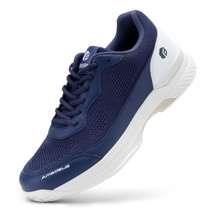 FitVille Pofessional Tennis Shoes for Mens  Soprt Shoes Training Sneakers Anti-Slip Sweat Absorbent Swollen Feet Arch Support