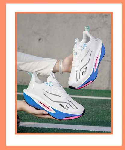 Men Carbon Board Running Shoes Marathon Long-Distance Running Sports Shoes Support Stable Casual Women Breathable Running Shoes