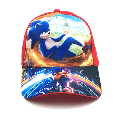 Casquette de baseball pour enfants Sonic 50-54 cm, personnage de dessin animé, hérisson ShadowTails, Knuckles, casquette de protection solaire, accessoire, cadeau