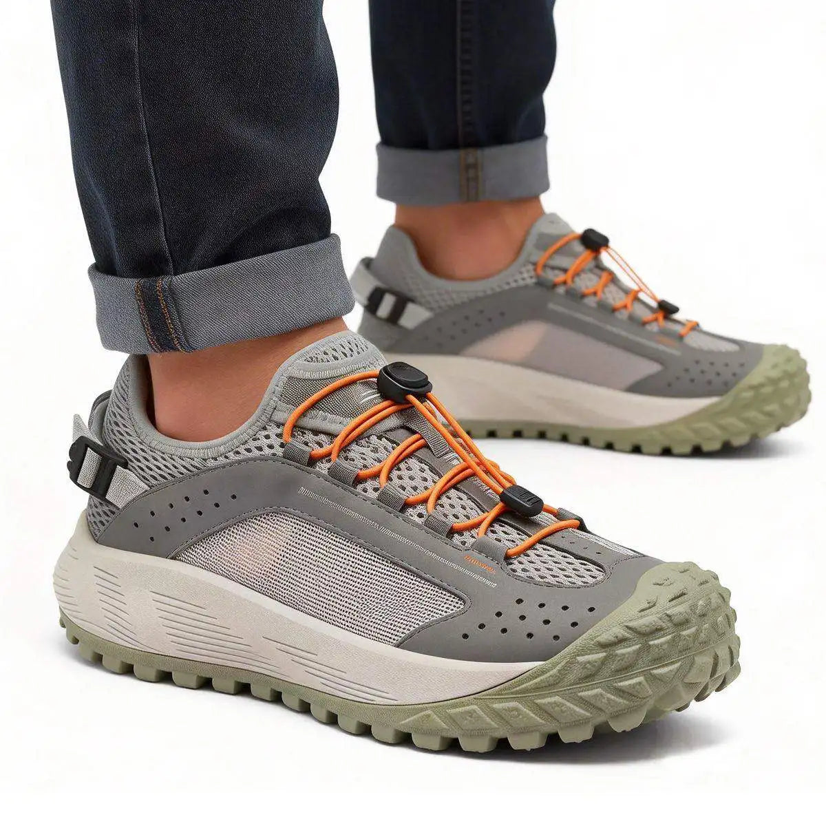 CAMSSOO hiking shoes men summer breathable non-slip running shoes travel outdoor sports cushioning casual boots off-road shoes