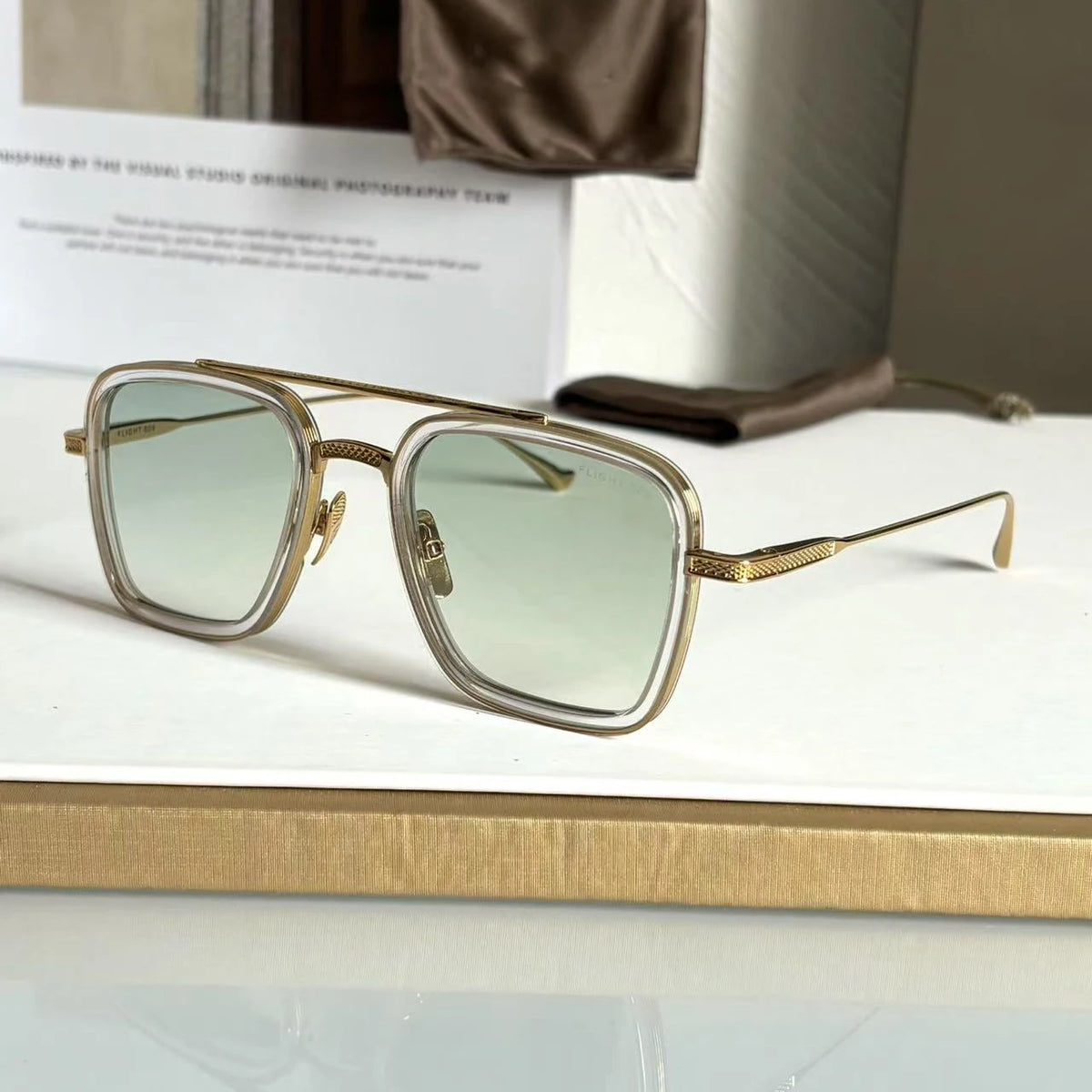 DT FLIGHT 006 Luxury Mens And Womens Sunglasses Top Quality 18K Designer Eyeglasses Acetate UV400