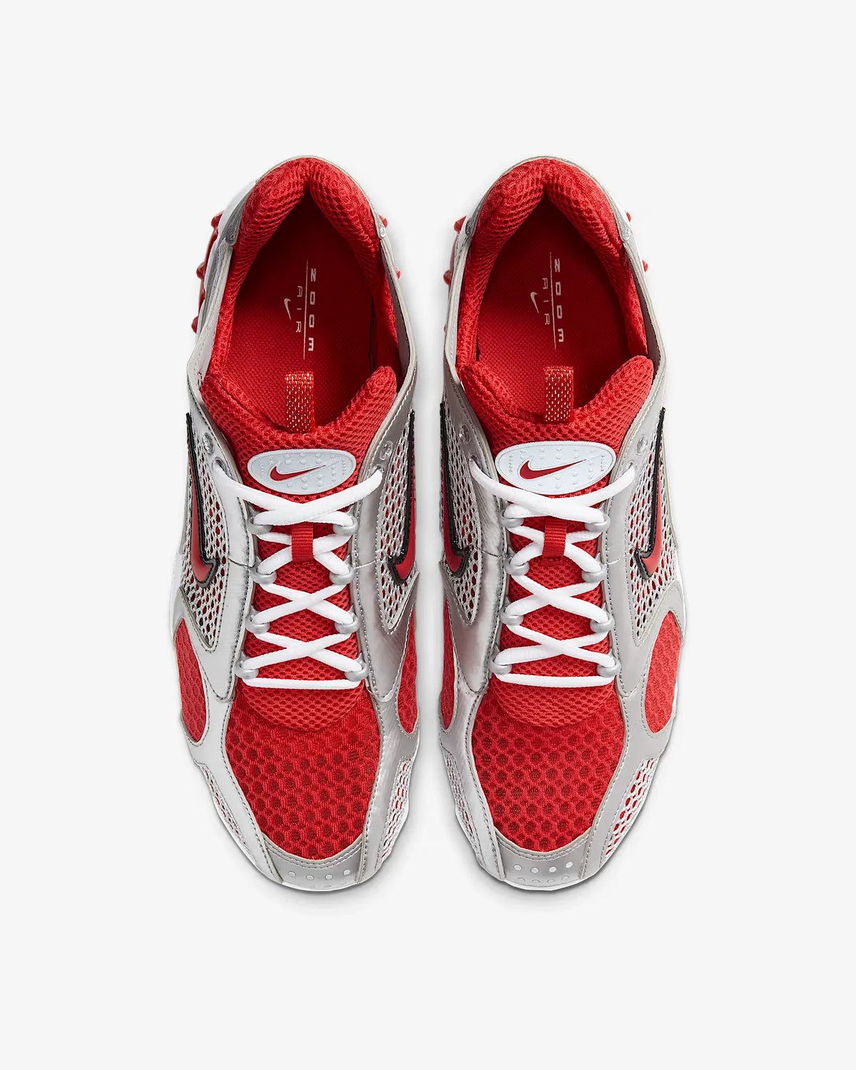 Nike Air Zoom Spiridon Cage 2 Zapatillas casual unisex de caña baja, resistentes, grises y rojas, calzado lifestyle deportivo CJ1288-600