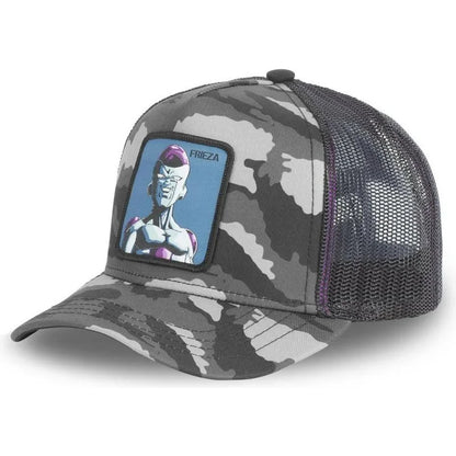 Dragon Ball Buu Goku Cap Ljetna muška kapa s ravnim vrhom i šiljastim obodom, s vezenim uzorkom, hip-hop stil, sunčana vizira, podesiva trucker mrežasta kapa