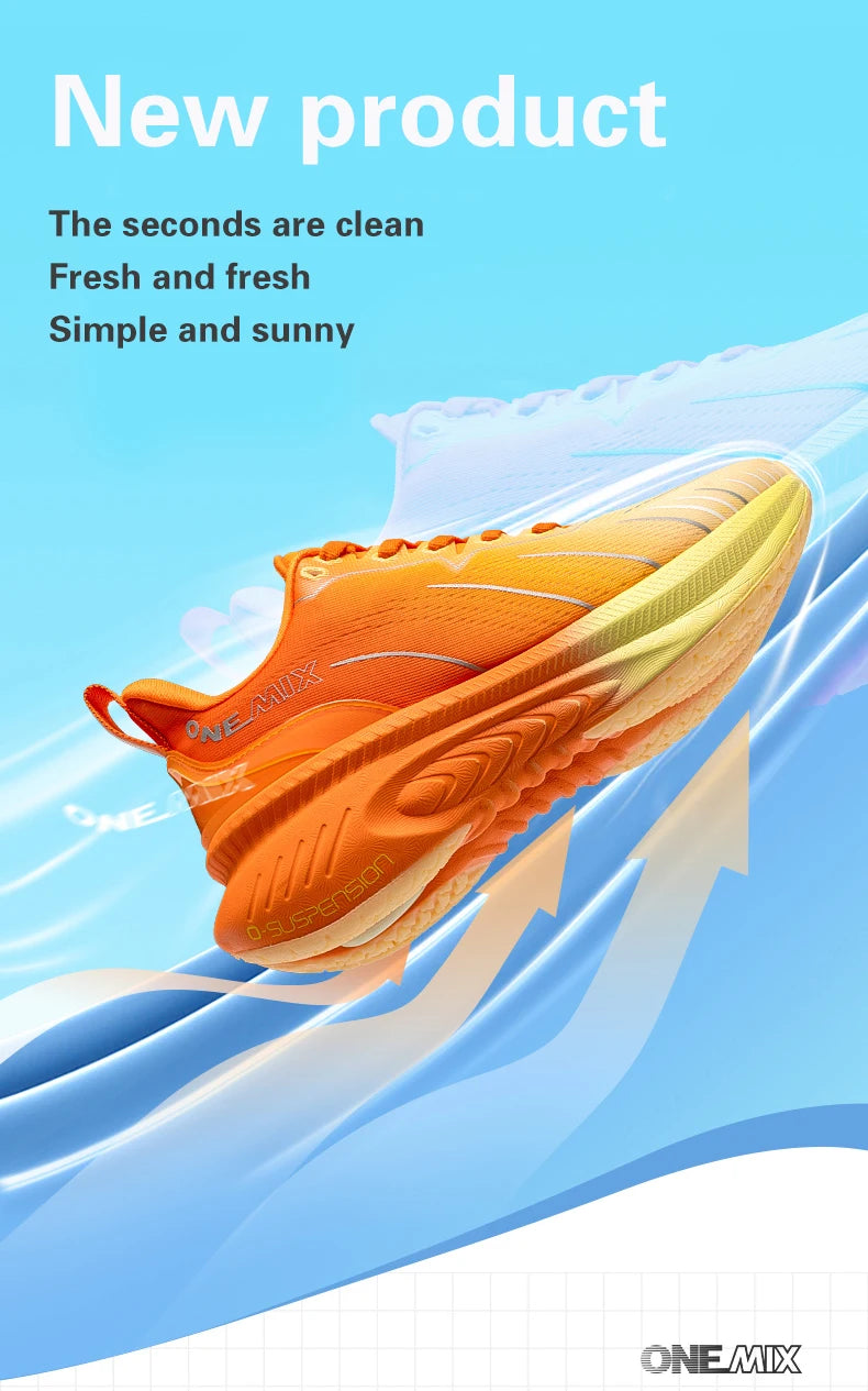 ONEMIX New Cushioned Running Shoes women Fall Winter Heavy Runners Lace-up Women Jump Rope Dance Non-slip Outdoor Sneakers