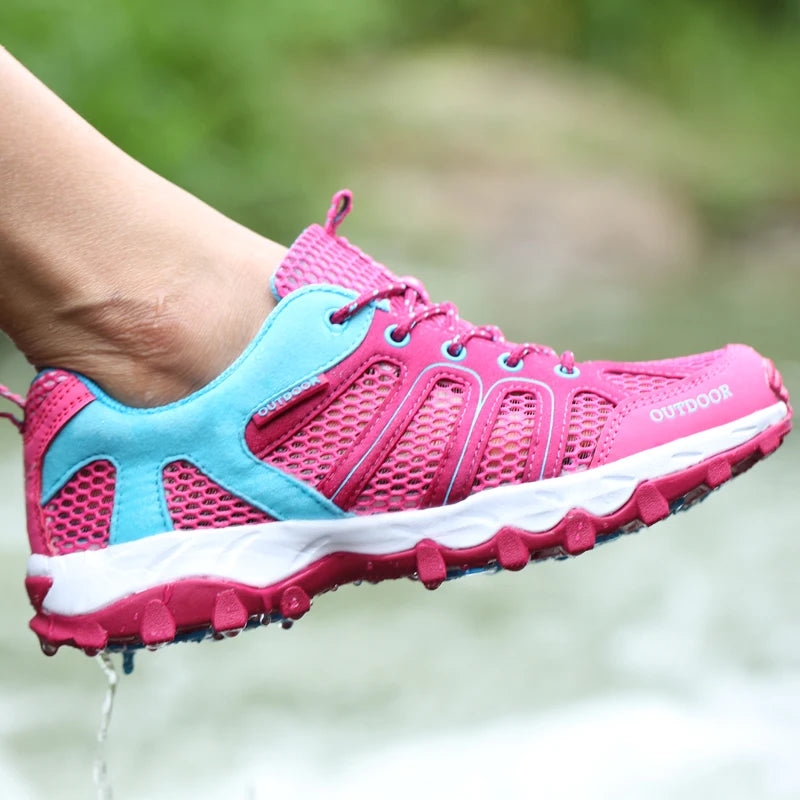 Spring Summer Men Women Outdoor Sneakers Trekking Hiking Shoes Sports Trail Running Shoes Thick Soles Sales Promotion Discount
