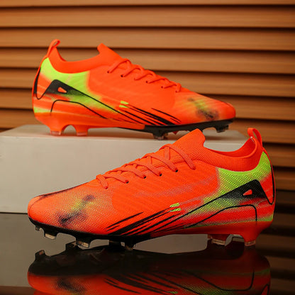 New Men Football Boots FG Non-Slip Training Shoes Soccer Cleats Long Spikes Soccer Shoes Ultralight Outdoor Drop Shipping