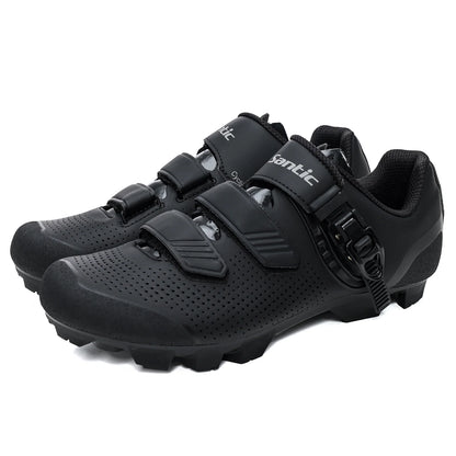 Santic Mountain Bike Lock Shoes for Men SPD Locking Shoes MTB Bike Accessories Breathable Self-Locking Unisex Cycling Sneakers