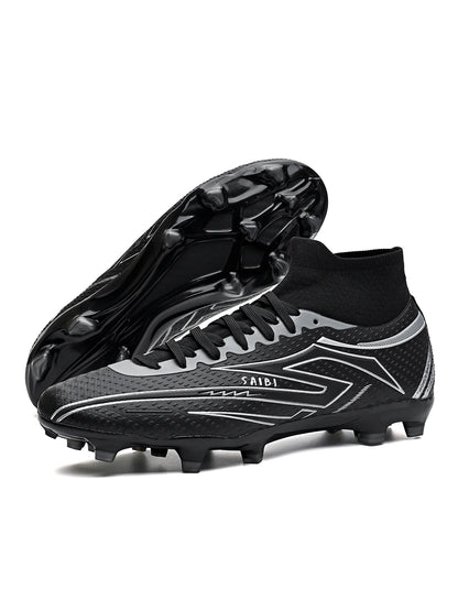 AG/FG Long Studs Soccer Shoes，PU Fabric Mixed Upper，TPU Sole Wear Resistant Anti Slip，Men Women Kids Youth Outdoor Sports