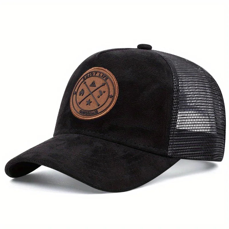 Summer Mesh Baseball Cap Women Men ENJOY LIFE Letter Patch Snapback Hat Casual Breathable Unisex Street Hip Hop Trucker Caps