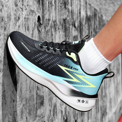 Brand Men's Carbon Plate Running Shoes Soft Cushion Shock Absorbing Sports Shoes Unisex Sneakers Light Anti-Slip Training Shoes