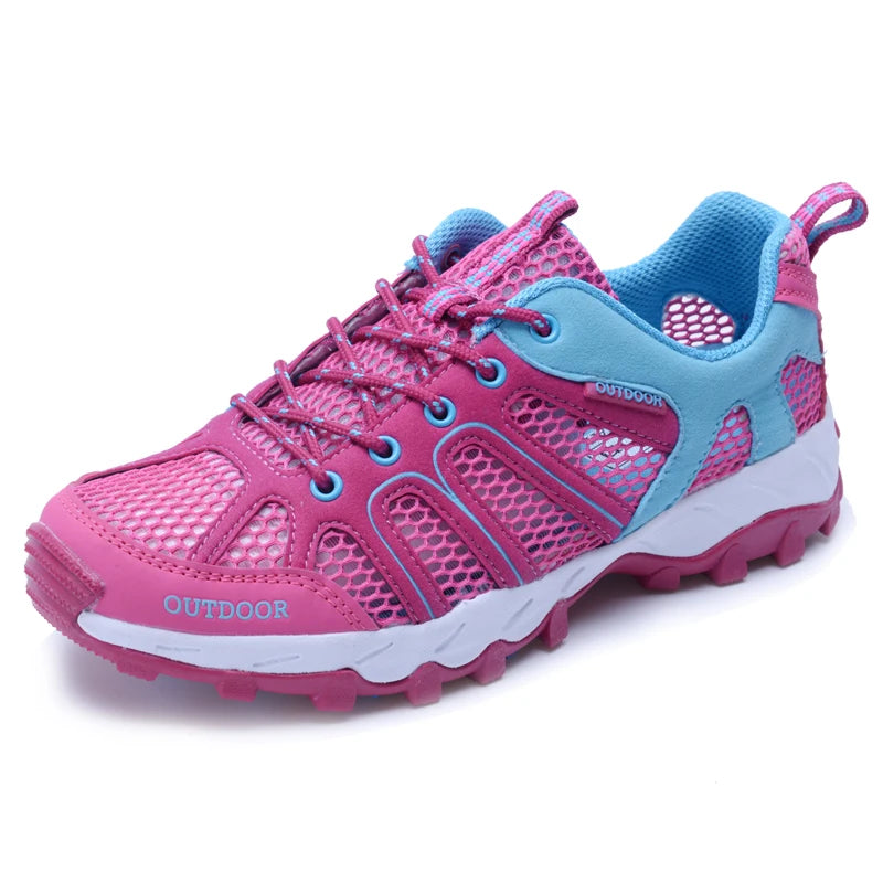 Spring Summer Men Women Outdoor Sneakers Trekking Hiking Shoes Sports Trail Running Shoes Thick Soles Sales Promotion Discount