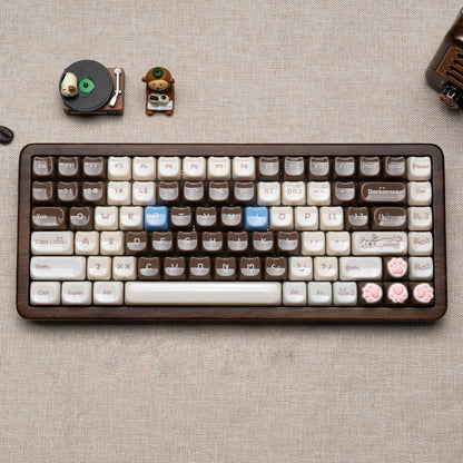 Teclado Gaming Mecânico em Madeira Womier WD75 QMK/VIA 8000mAh Tri-Mode Sem Fios, Personalizável, RGB e Hot Swappable