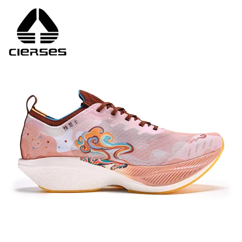 CIERSES Carbon fiber plate Marathon Running Racing Shoes  Men Professional Stable Support Shock-relief Rebbound Training shoes