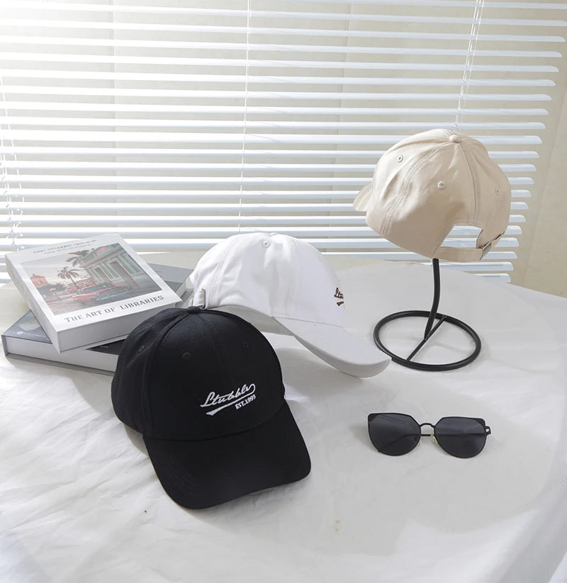 Vintage Letter Embroidery Baseball Cap 100% Cotton Dad Hat Adjustable Men Women Streetwear Outdoor Casual Sun Hat Gorra ﻿