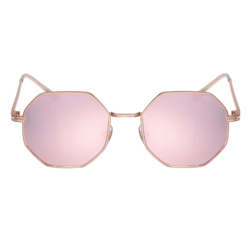 Luxury Square Sunglasses Man Woman Fashion Small Frame Polygon Sun Glasses Metal Vintage Retro Brand Octagon Gafas De Sol UV400