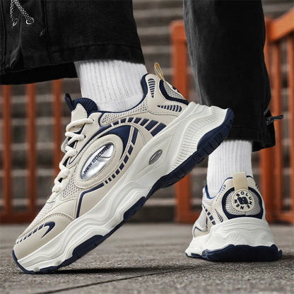 Mens Sports Shoes 2026 New Mesh Breathable Thick Sole Height Increasing Wear-resistant Daily Commuting Versatile Casual Sneakers