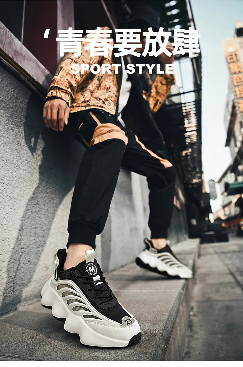 Luxury Men's Sneakers Casual Breathable Trainer Race Fashion Loafers Running Shoes for Male Tenis