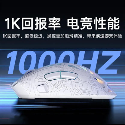 AULA SC620 Wireless 3-Mode Gaming Mouse, Bluetooth RGB Lightweight Mouse with 2.4GHz & USB-C, Ergonomic Hollow Gaming Mouse for PC, Laptop & Esports