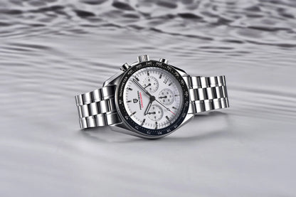 PAGANI DESIGN 2026 New Meteorite pattern dial Luxury Quartz Watch For Men Speed Sport Chronograph AR Sapphire crystal Wristwatch