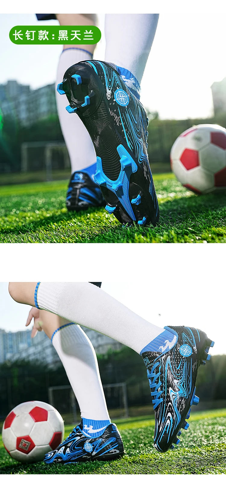 Kids Youth Soccer Cleats Football Shoes Men Non Slip Breathable Lightweight Training Sneakers Boys Children Football Match Boots